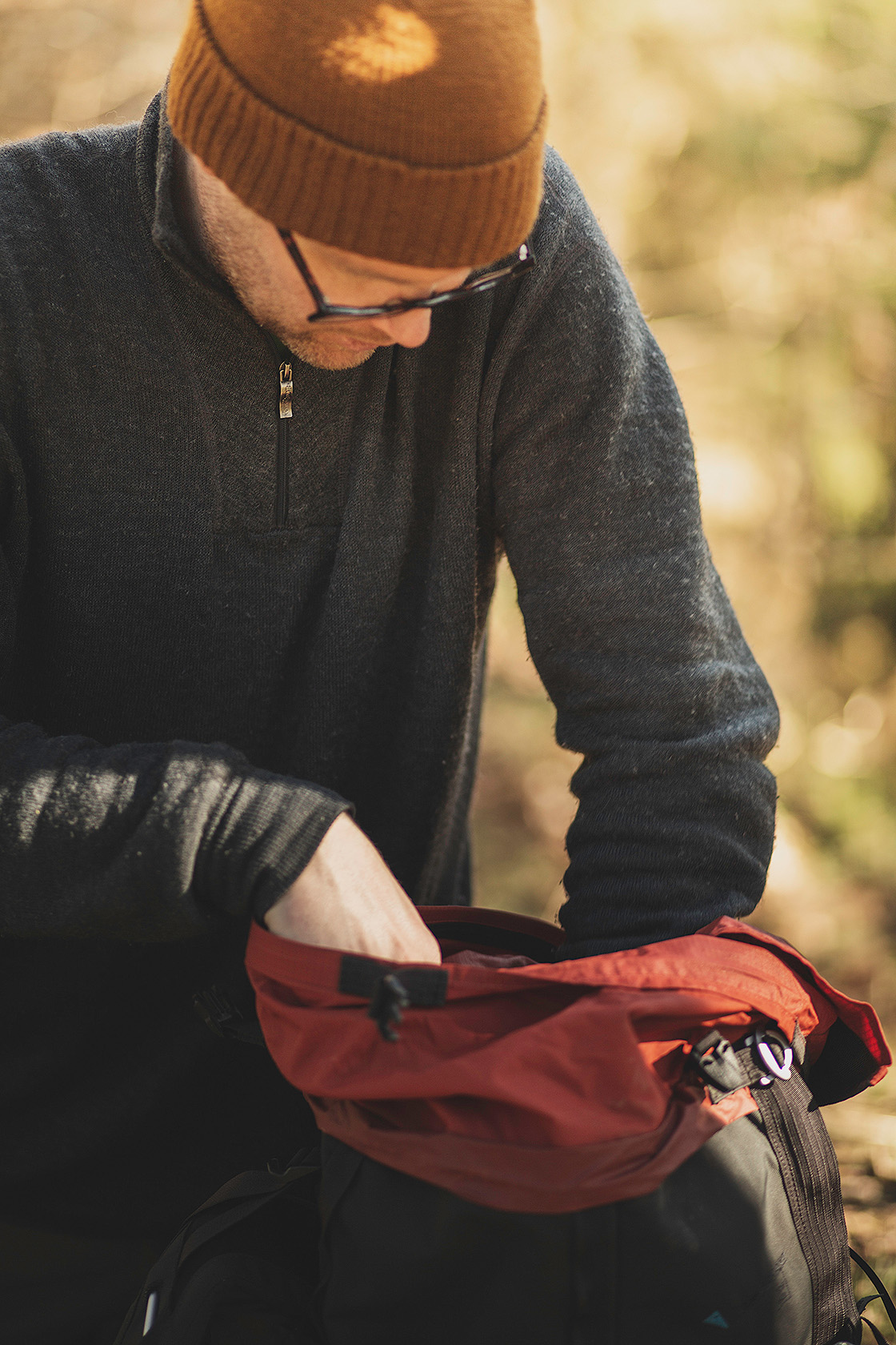 How to fit a backpack